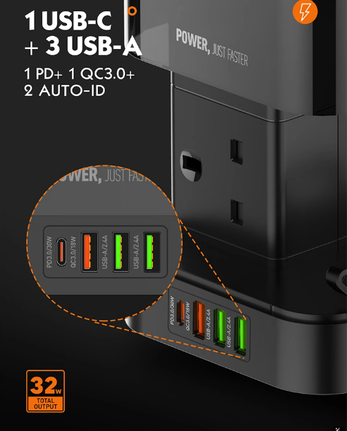 多功能直立式電源插座